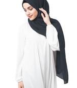 Blue plain georgette hijab