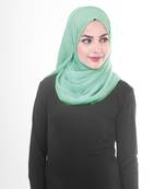 Green plain chiffon hijab