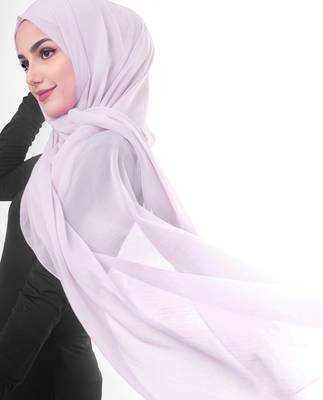 Purple plain chiffon hijab 3