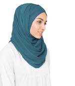 Blue plain chiffon hijab