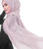 Purple plain chiffon hijab
