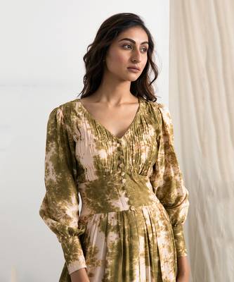 Green Silk Lana Dresses 3