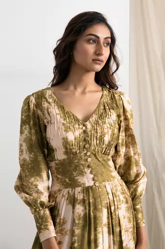 Green Silk Lana Dresses