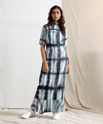 Blue Silk Amira Dresses 1