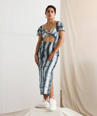 Blue Silk Alexendria Dresses 1