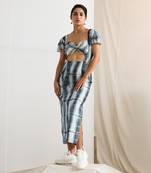 Blue Silk Alexendria Dresses