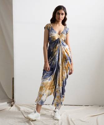 Blue Silk Diana Jumpsuit 1