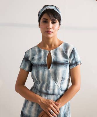 Blue Silk Edrei Jumpsuit 3