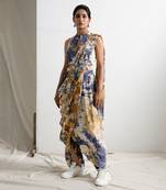 Blue Crepe Myla Jumpsuit