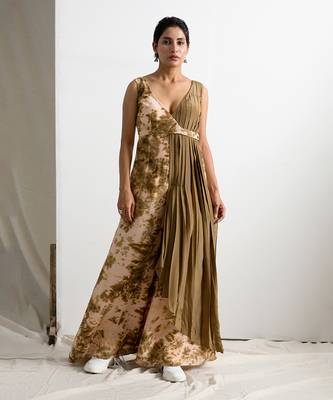 Green Crepe Zaila Jumpsuit 1
