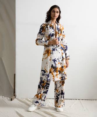 Blue Linen Tiammi Dresses 1