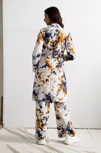 Blue Linen Tiammi Dresses