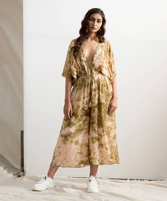 Green Crepe Emily Jumpsuit 1