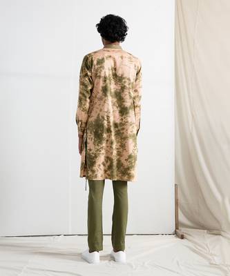 Beige And Green Milos Kurta Set 2