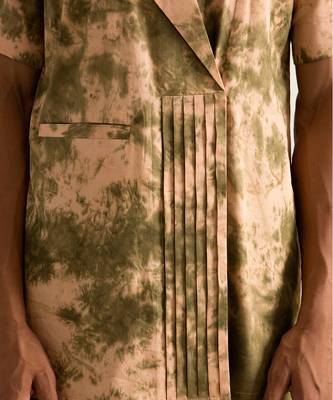 Beige And Green Vridescent Kurta Set 3