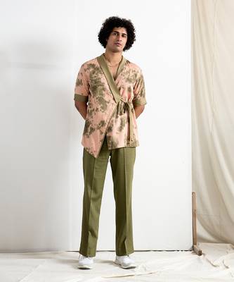 Beige And Green Lennan Kurta Set 1