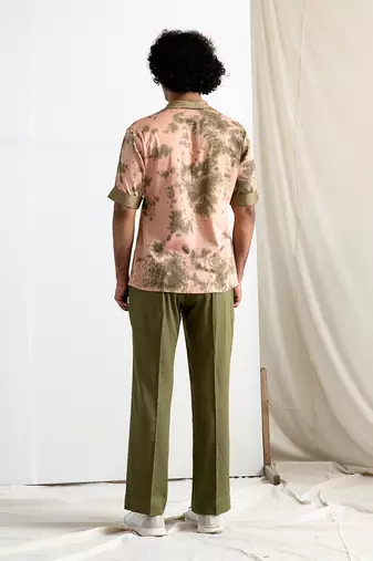 Beige And Green Lennan Kurta Set