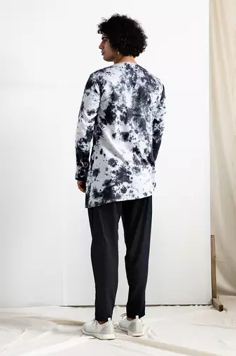 Black And Grey Amias Kurta Set
