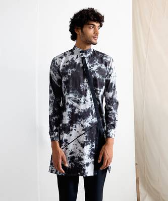 Black And Grey Axel Kurta Set 2