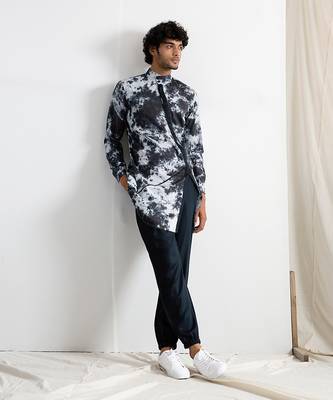 Black And Grey Axel Kurta Set 1