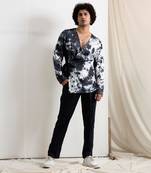 Black And Grey Colm Kurta Set