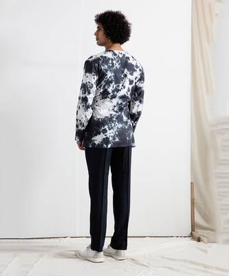 Black And Grey Colm Kurta Set 2
