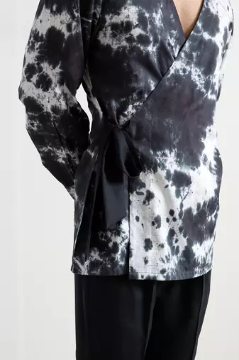 Black And Grey Colm Kurta Set