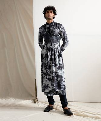 Black And Grey Miro Manarkali Set 1