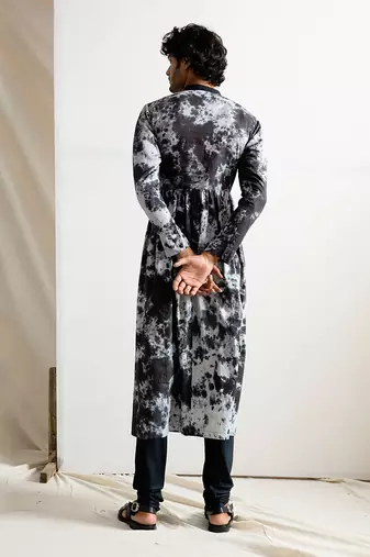 Black And Grey Miro Manarkali Set