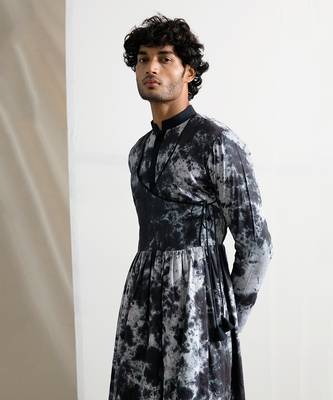 Black And Grey Miro Manarkali Set 3