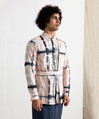 Blue And Grey Oliver Kurta Set 3