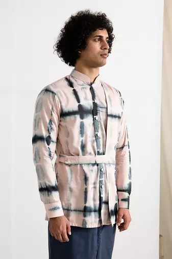 Blue And Grey Oliver Kurta Set