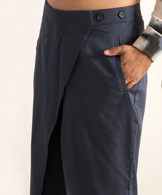 Blue And Grey Oliver Kurta Set 4