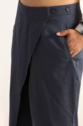 Blue And Grey Oliver Kurta Set