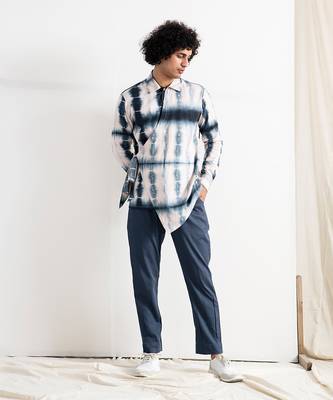 Blue And Grey Hermin Kurta Set 1