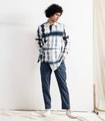 Blue And Grey Hermin Kurta Set