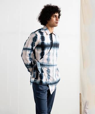 Blue And Grey Hermin Kurta Set 3