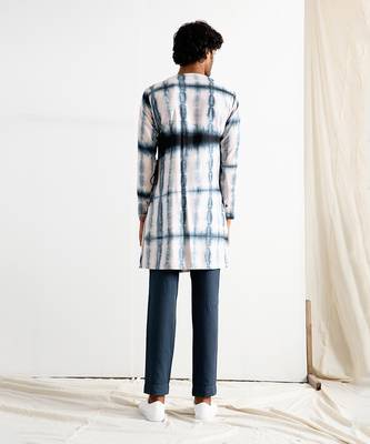 Grey And Blue Placid Kurta Set 2