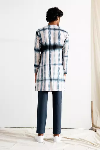 Grey And Blue Placid Kurta Set