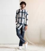 Blue And Grey Fritz Kurta Set