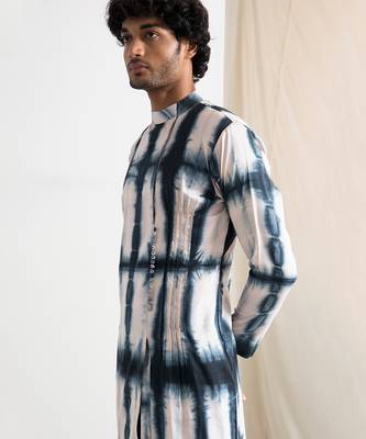 Blue And Grey Fritz Kurta Set 3