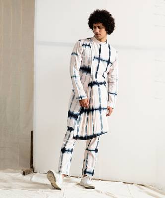 Blue And Grey Isla Kurta Set 1