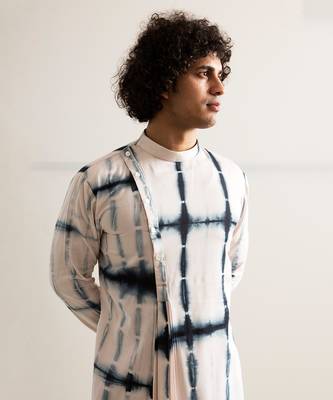 Blue And Grey Isla Kurta Set 3