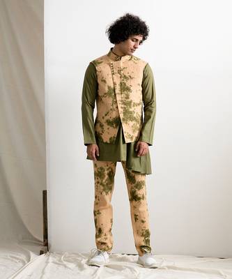 Beige And Green Nova Jacket Set 1