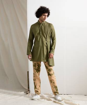 Beige And Green Nova Jacket Set 2