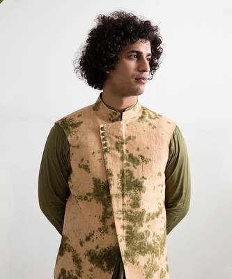 Beige And Green Nova Jacket Set 4