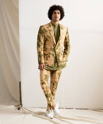 Green And Beige Elgin Jacket Set 1