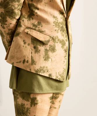 Green And Beige Elgin Jacket Set 3