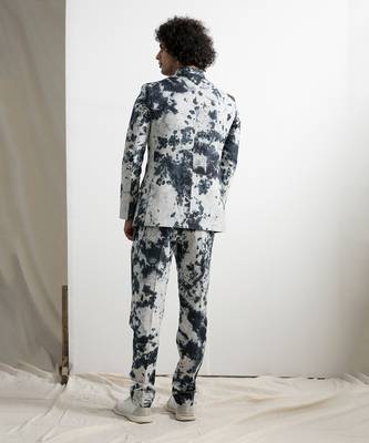 Black And Grey Hart Bandhgala Set 2