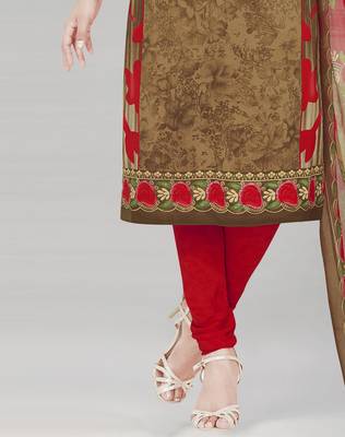 Brown printed crepe salwar 3